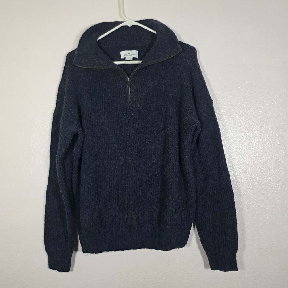 Modern Ambition Blue Blend Half Zip Hoodie Sweater Women's L